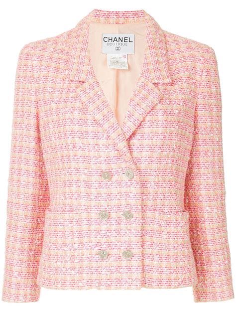 chanel pink gingham coat|chanel white velvet jacket.